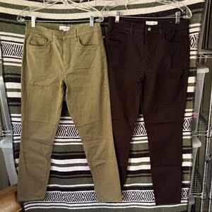 4 pair Loft twill skinny jeans bundle